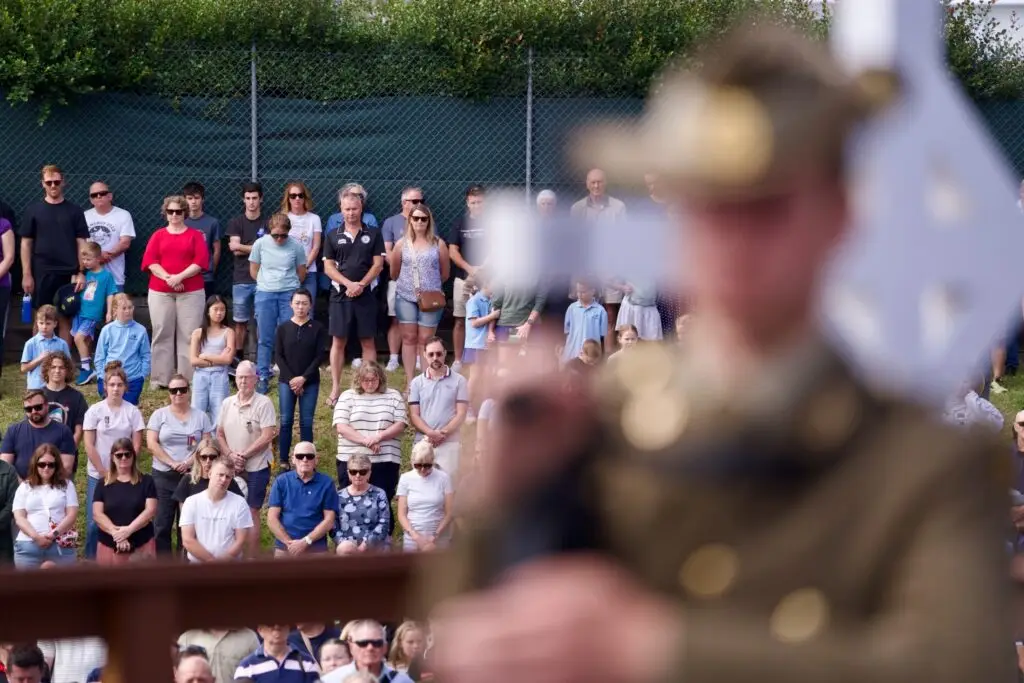 Local community at Montmorency RSL at ANZAC Day Service in Melbourne by Exposja Photography