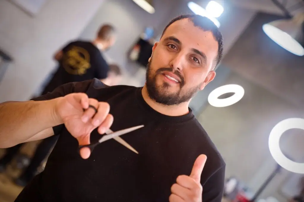 Barbershop headshot business photo in Melbourne by Exposja Photography